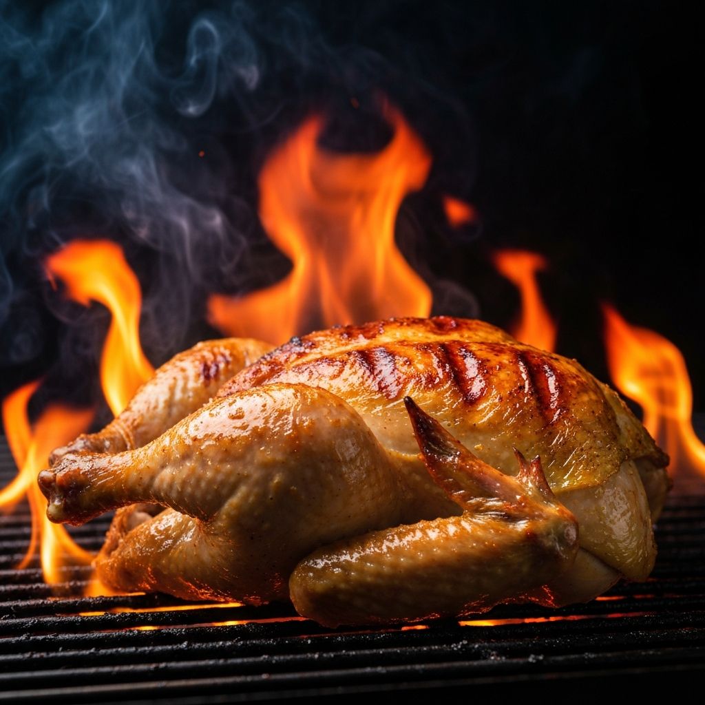 Flame-grilled chicken